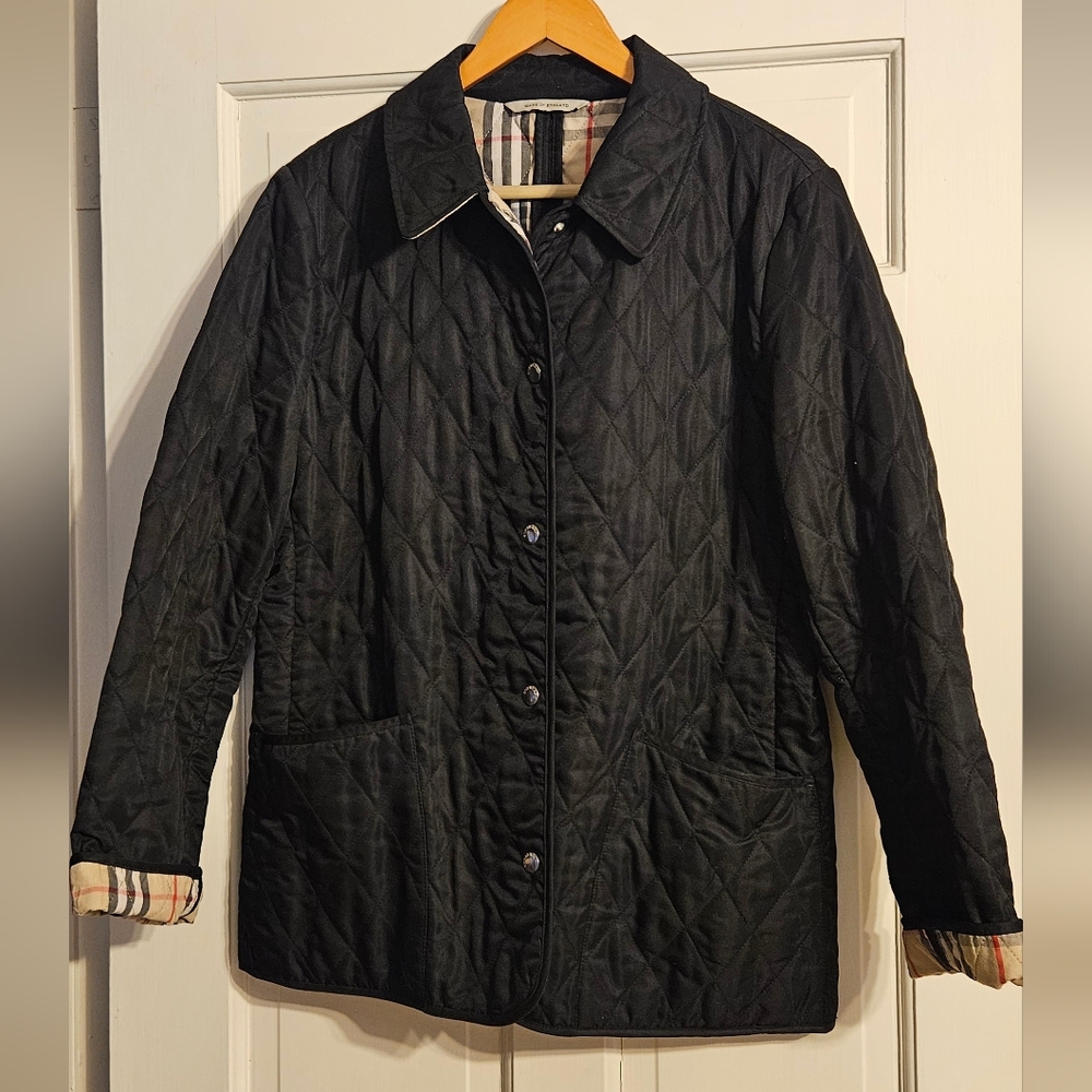 Burberry black quilted jacket